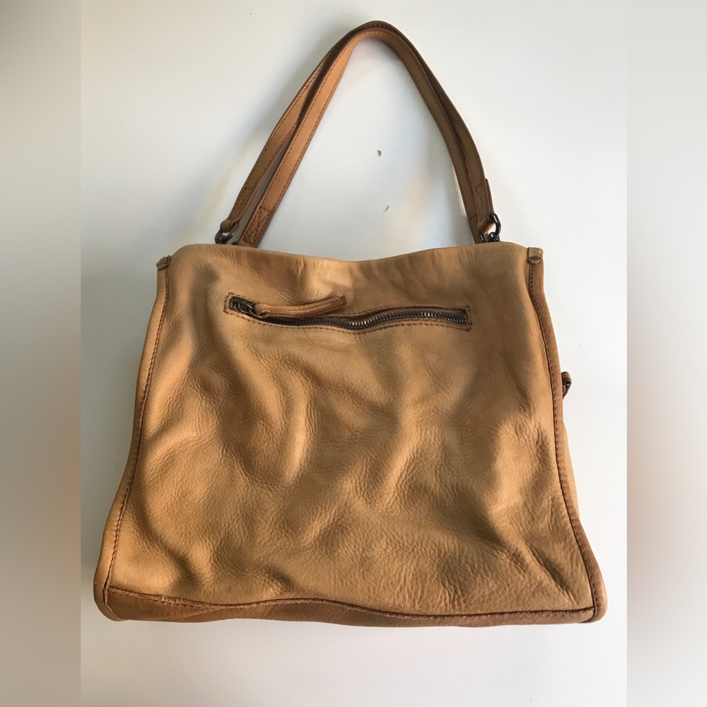 American Leather Co. Lenox Triple Entry Satchel Cafe Latte - Picture 9 of 16